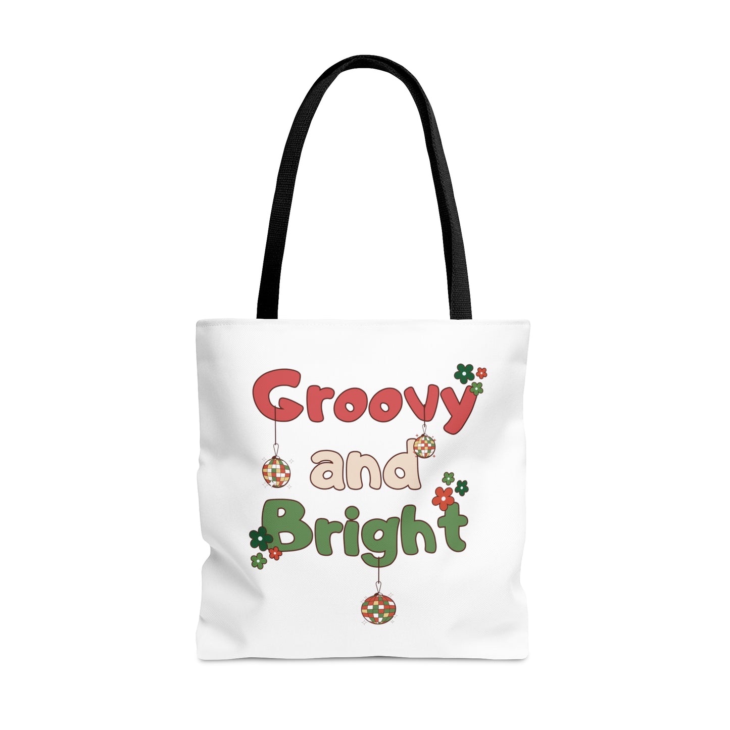 Jingle Ball Tote - Groovy and Bright on back