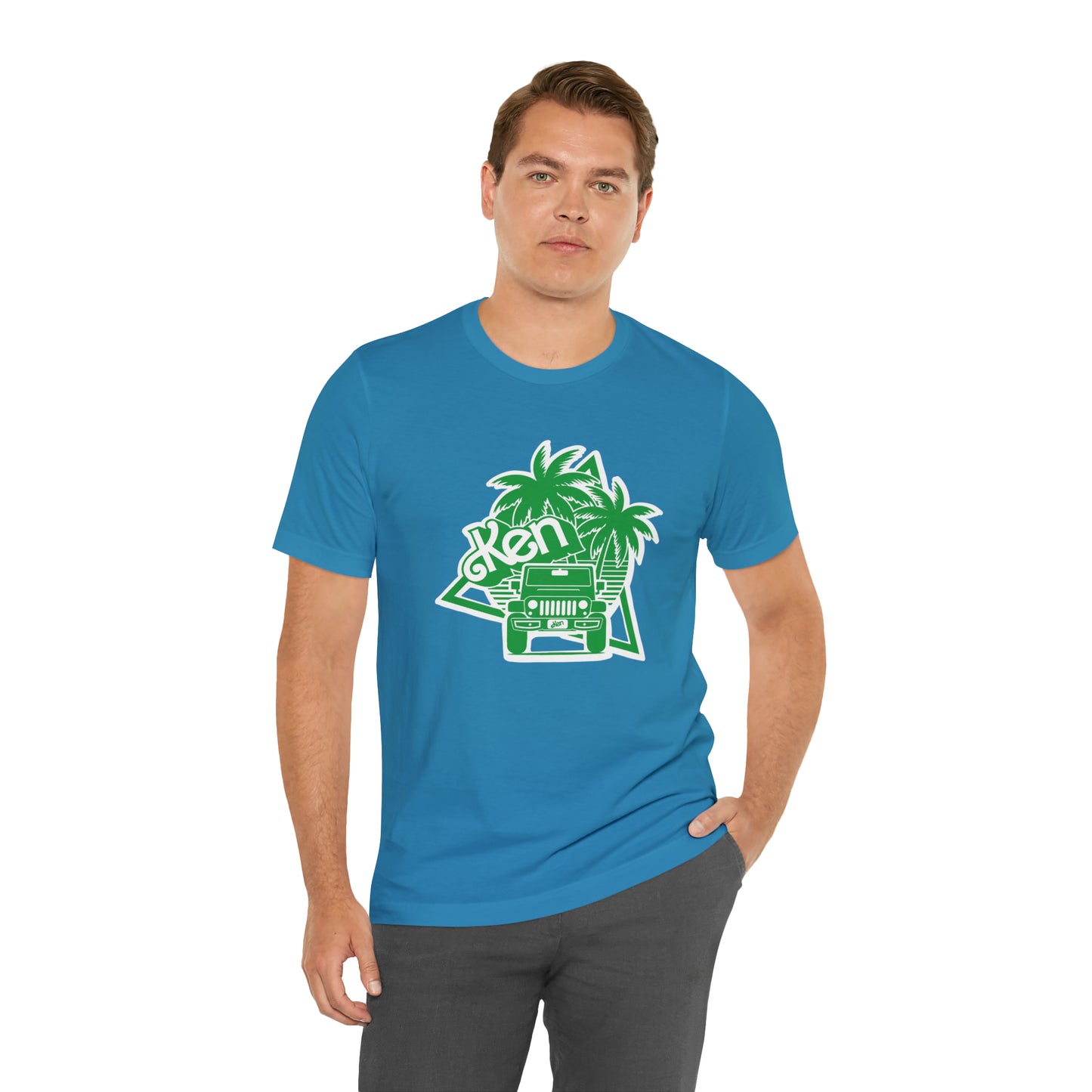 All green Ken, Beep Beep KEN Jeep, Unisex Jersey Short Sleeve Tee