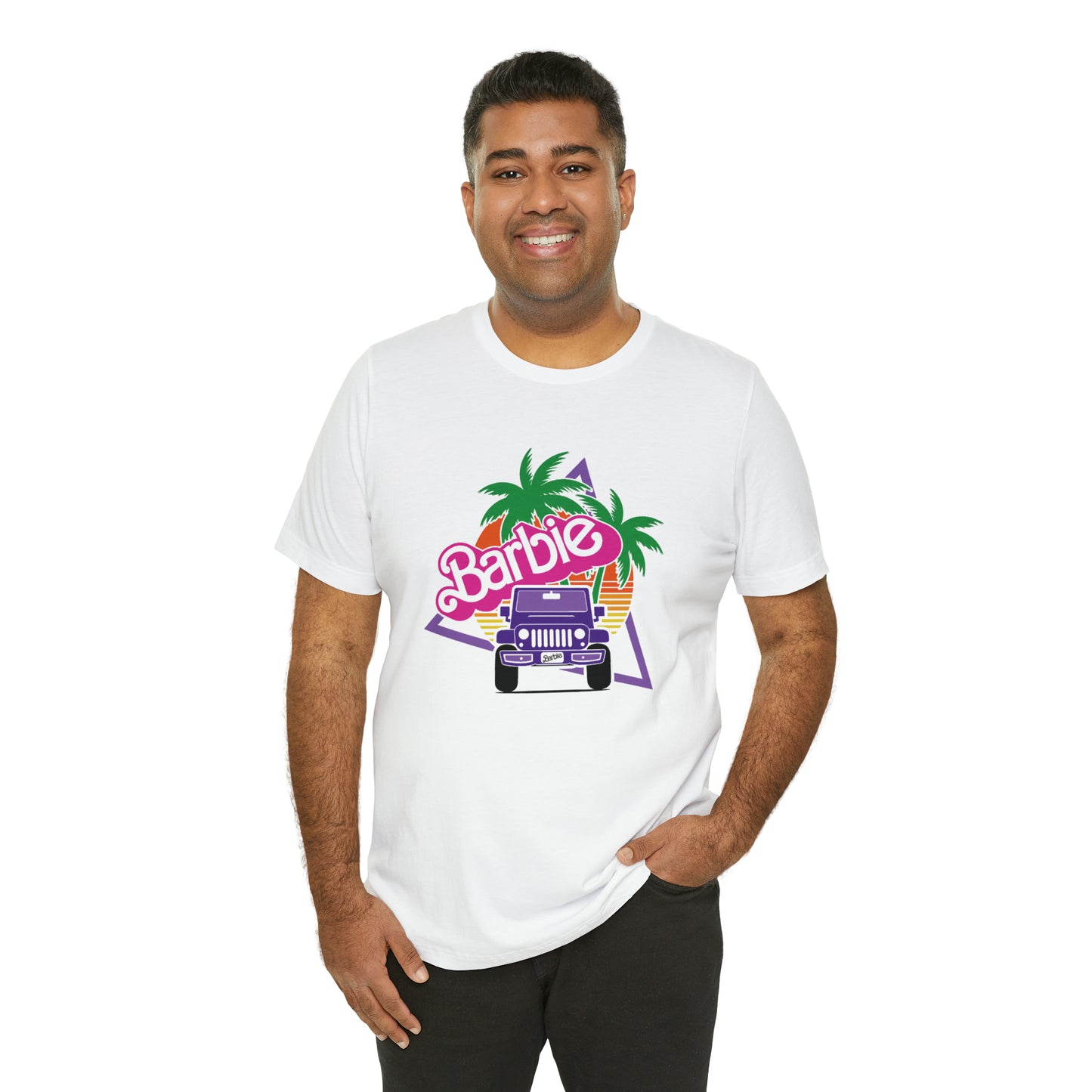 Purple jeep, Beep Beep Barbie Jeep, Unisex Jersey Short Sleeve Tee