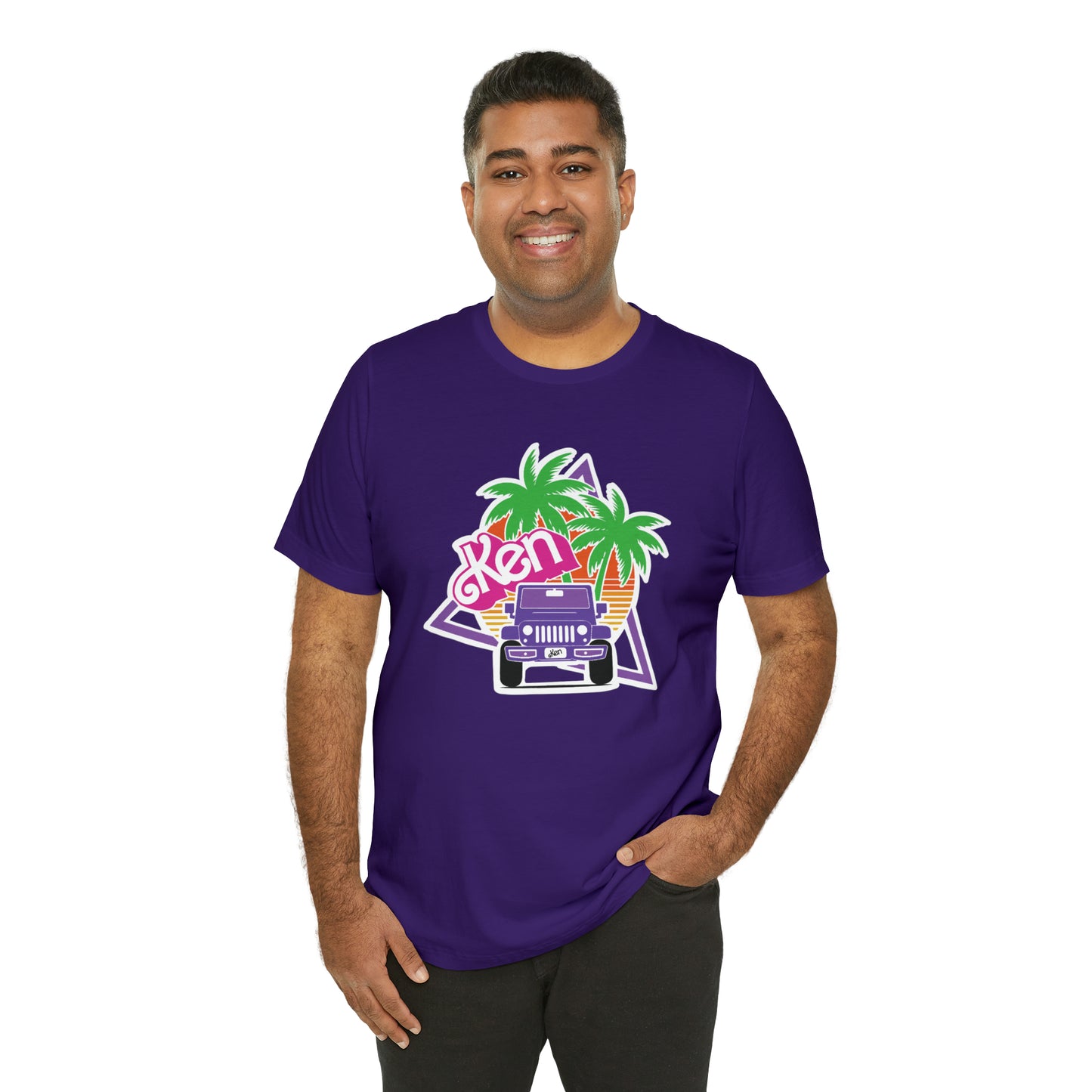 Purple Ken, Beep Beep KEN Jeep, Unisex Jersey Short Sleeve Tee