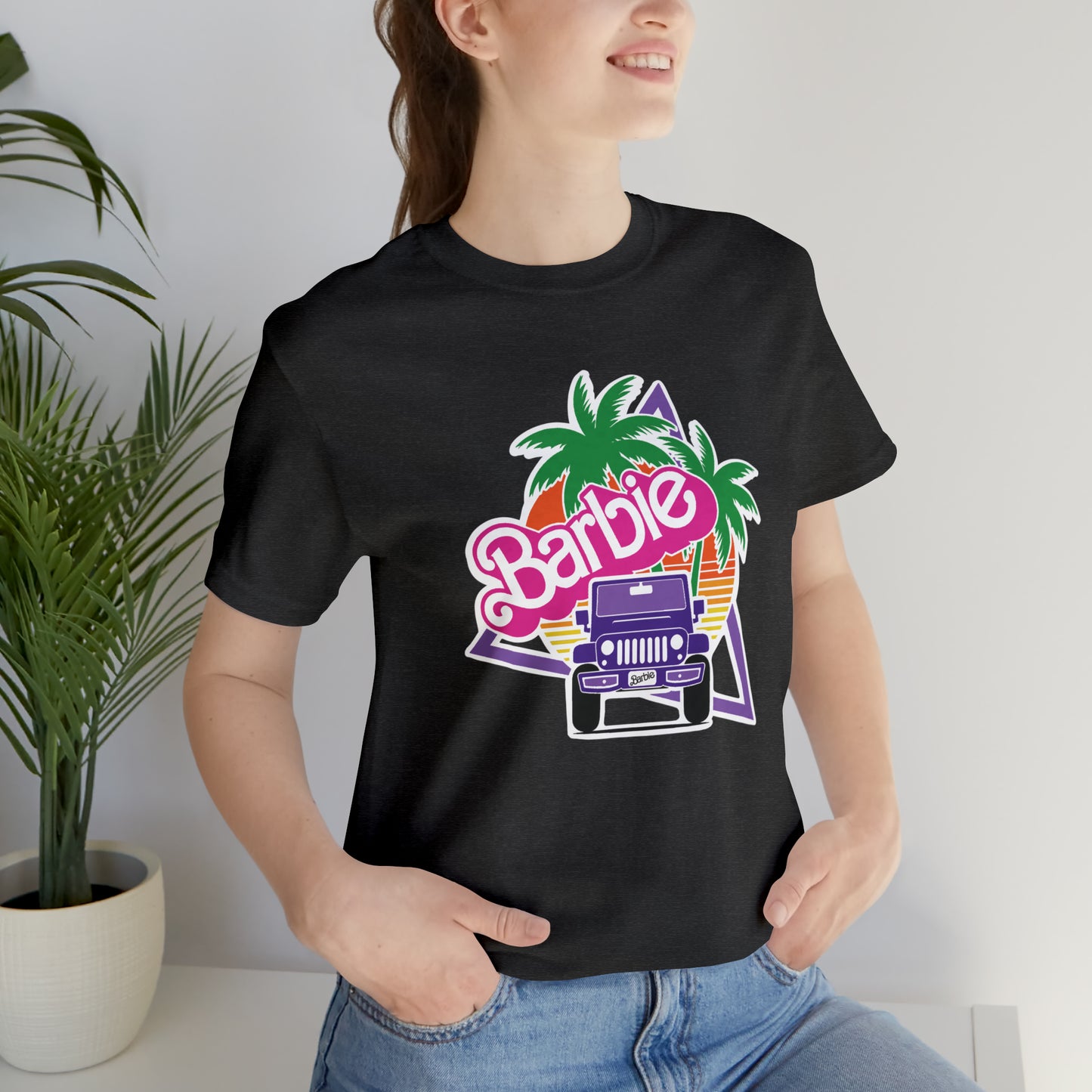 Purple jeep, Beep Beep Barbie Jeep, Unisex Jersey Short Sleeve Tee