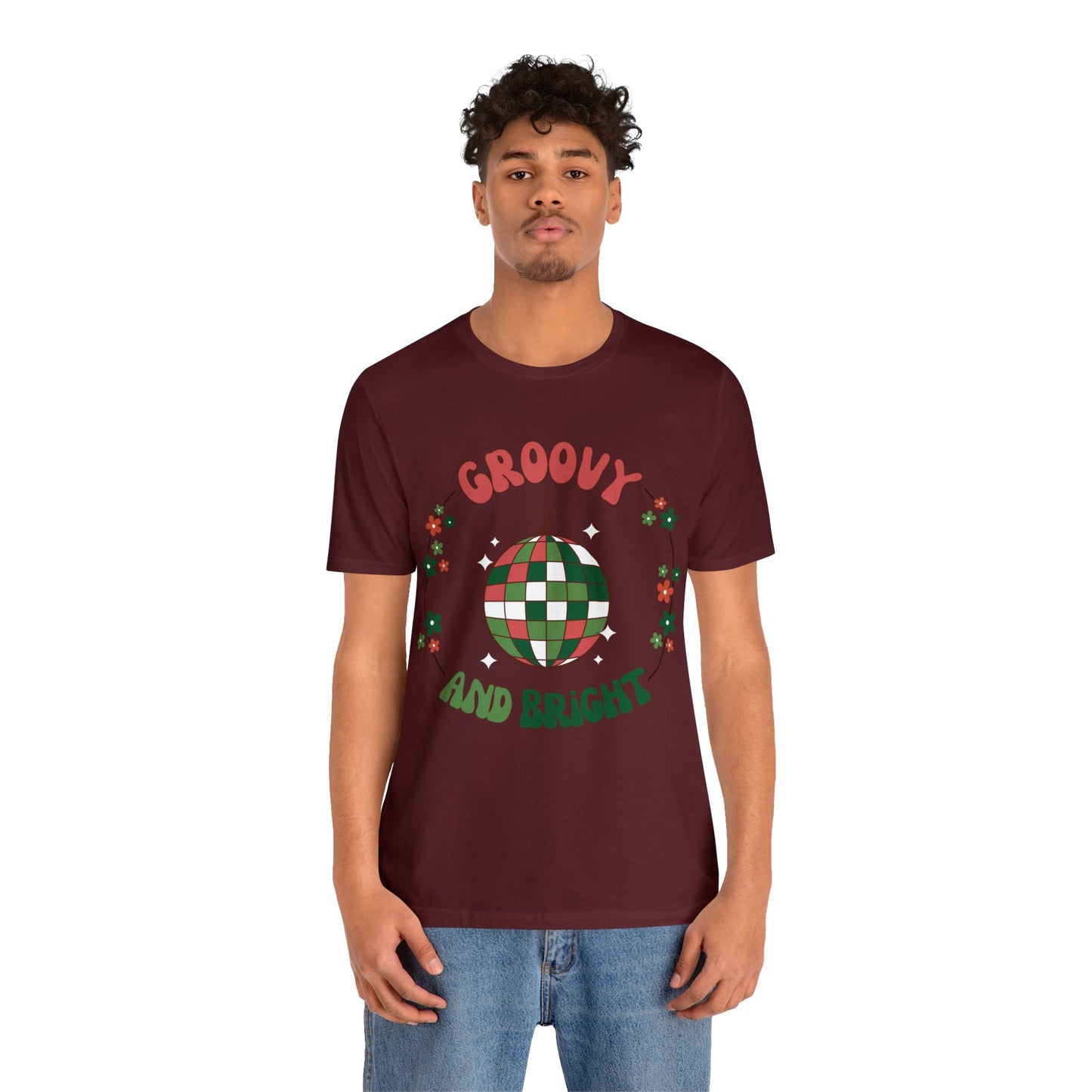 Red Circle Merry and Bright Jingle Ball - Unisex T-shirt