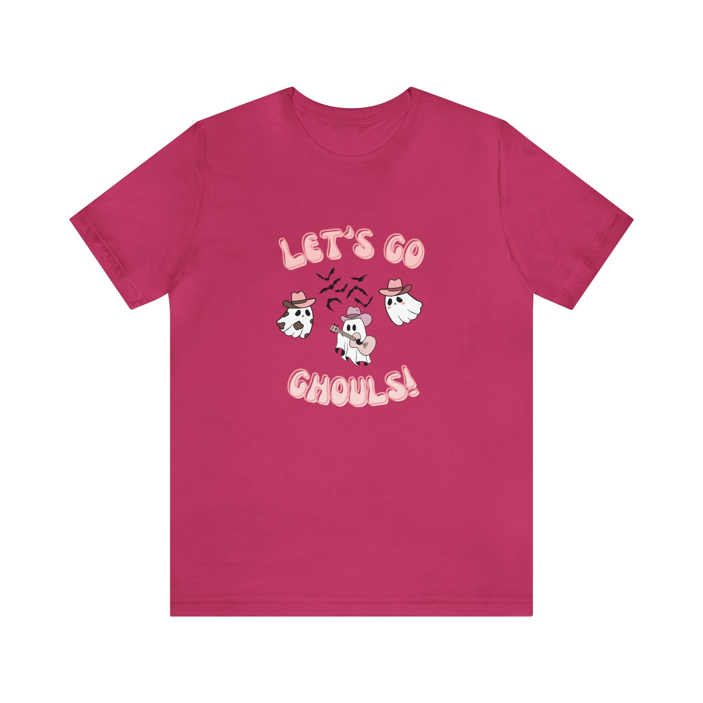 Let's Go Ghouls, retro font, Unisex Jersey Short Sleeve Tee