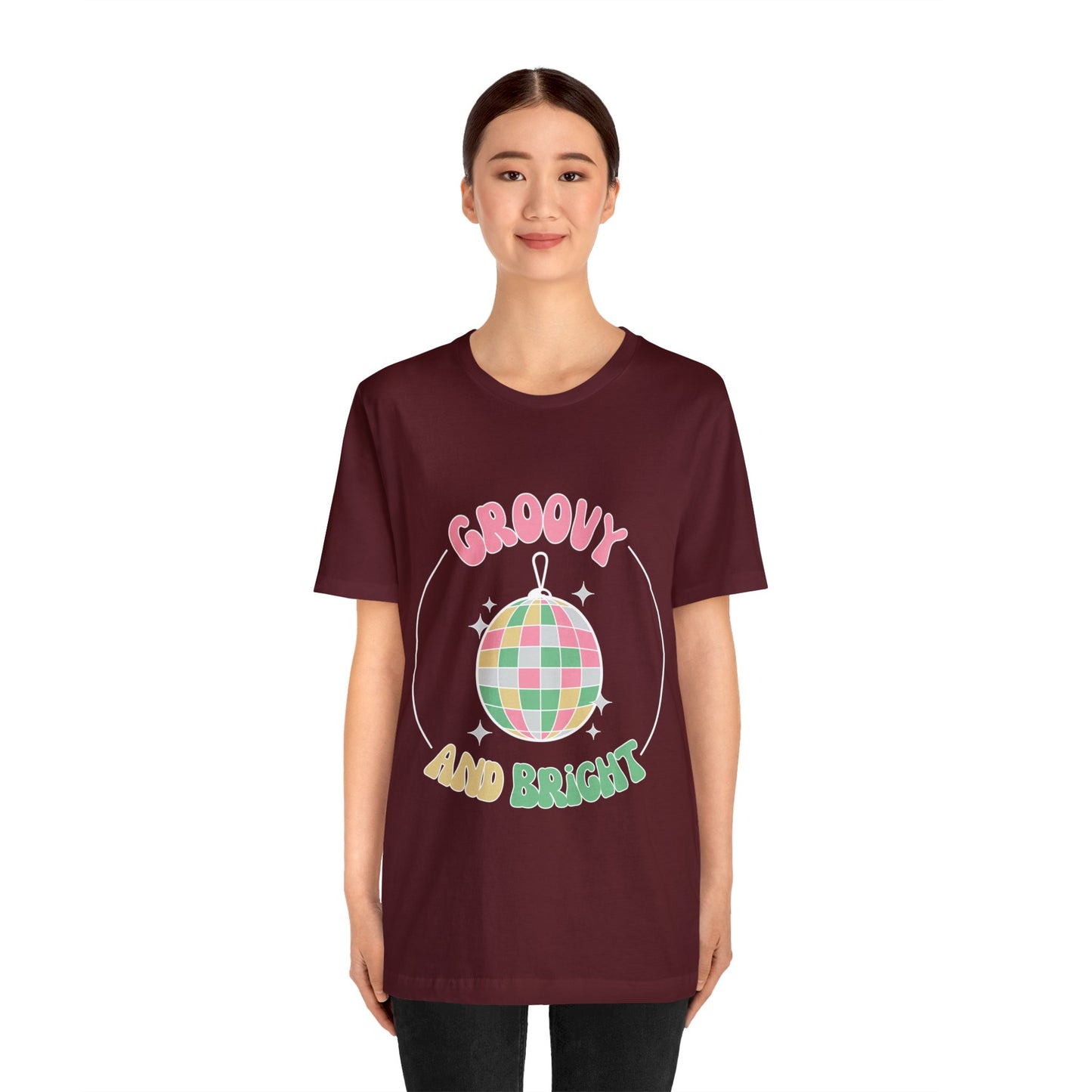 Pink Circle Merry and Bright Jingle Ball - Unisex T-shirt