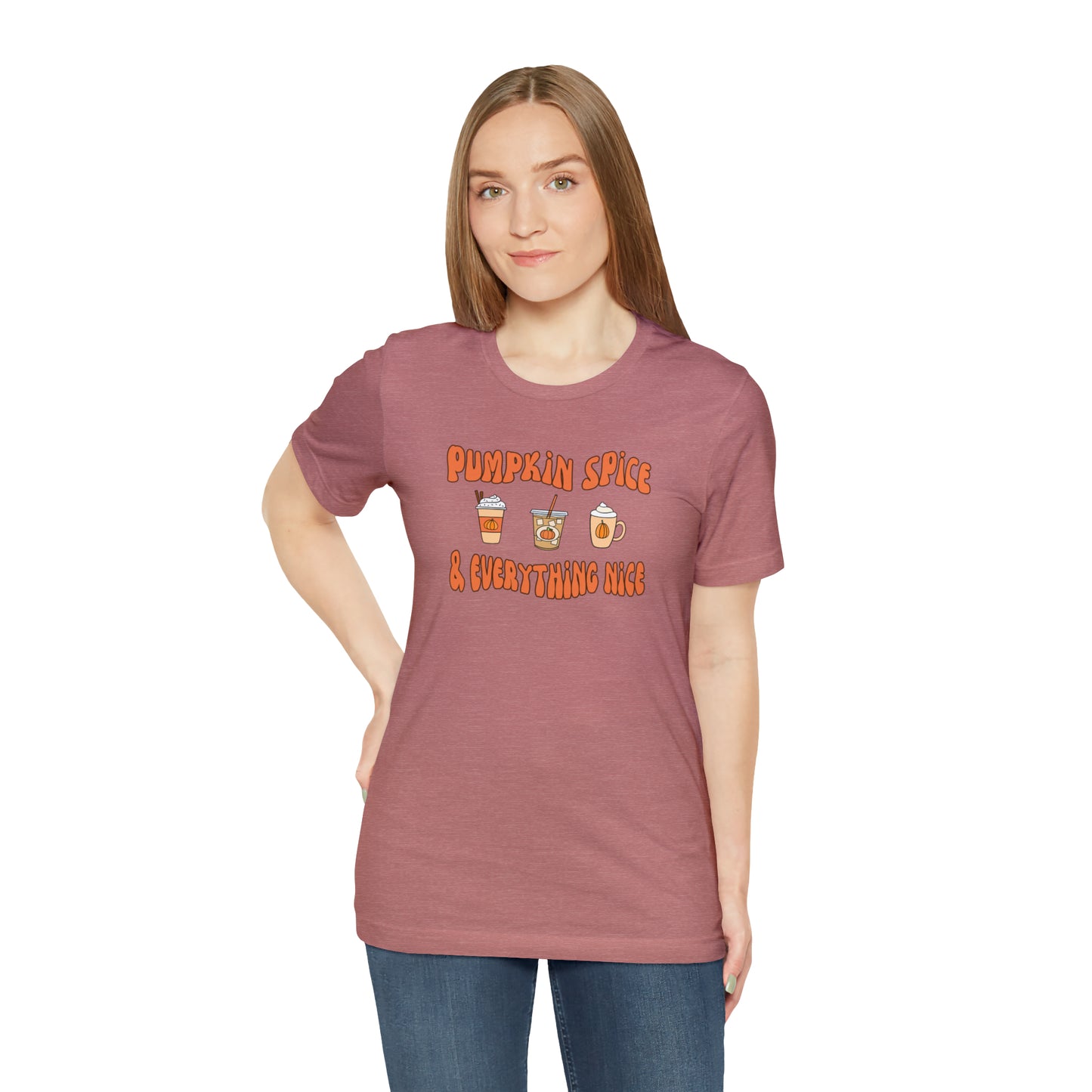 Three Pumpkin Spice, Unisex Jersey Short Sleeve Tee
