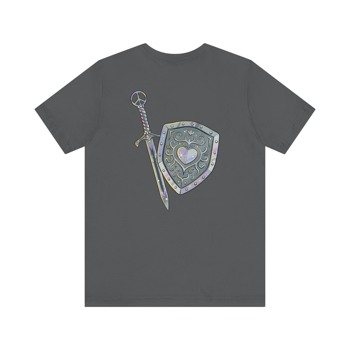 Dragons and Dungeons Pride Shield in back - Unisex Shirt