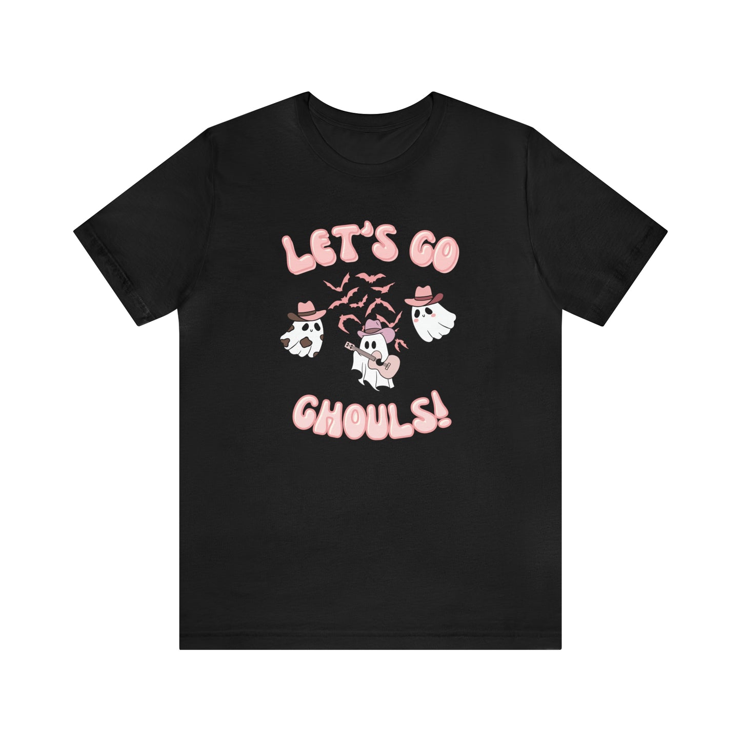 Let's Go Ghouls, retro font, Unisex Jersey Short Sleeve Tee