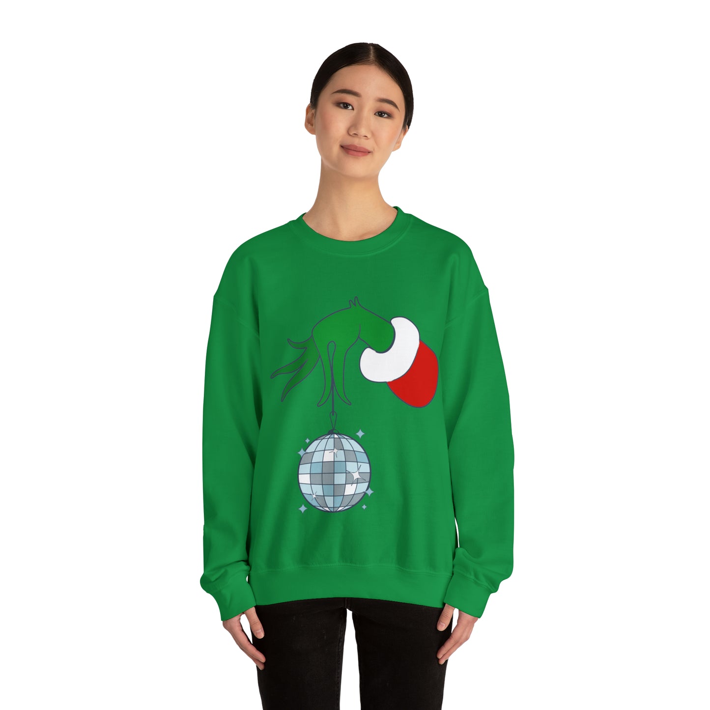 Grinchy Groovy and Bright Jingle Disco Ball - Sweatshirt