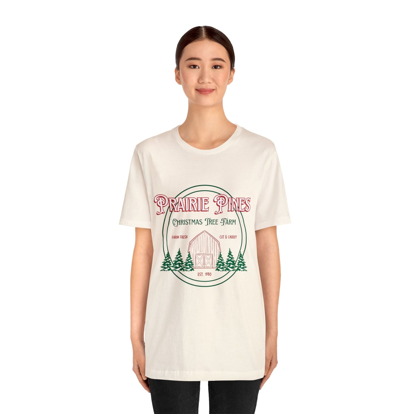 Vintage Prairie Pines Christmas Tree Farm - Unisex T-shirt