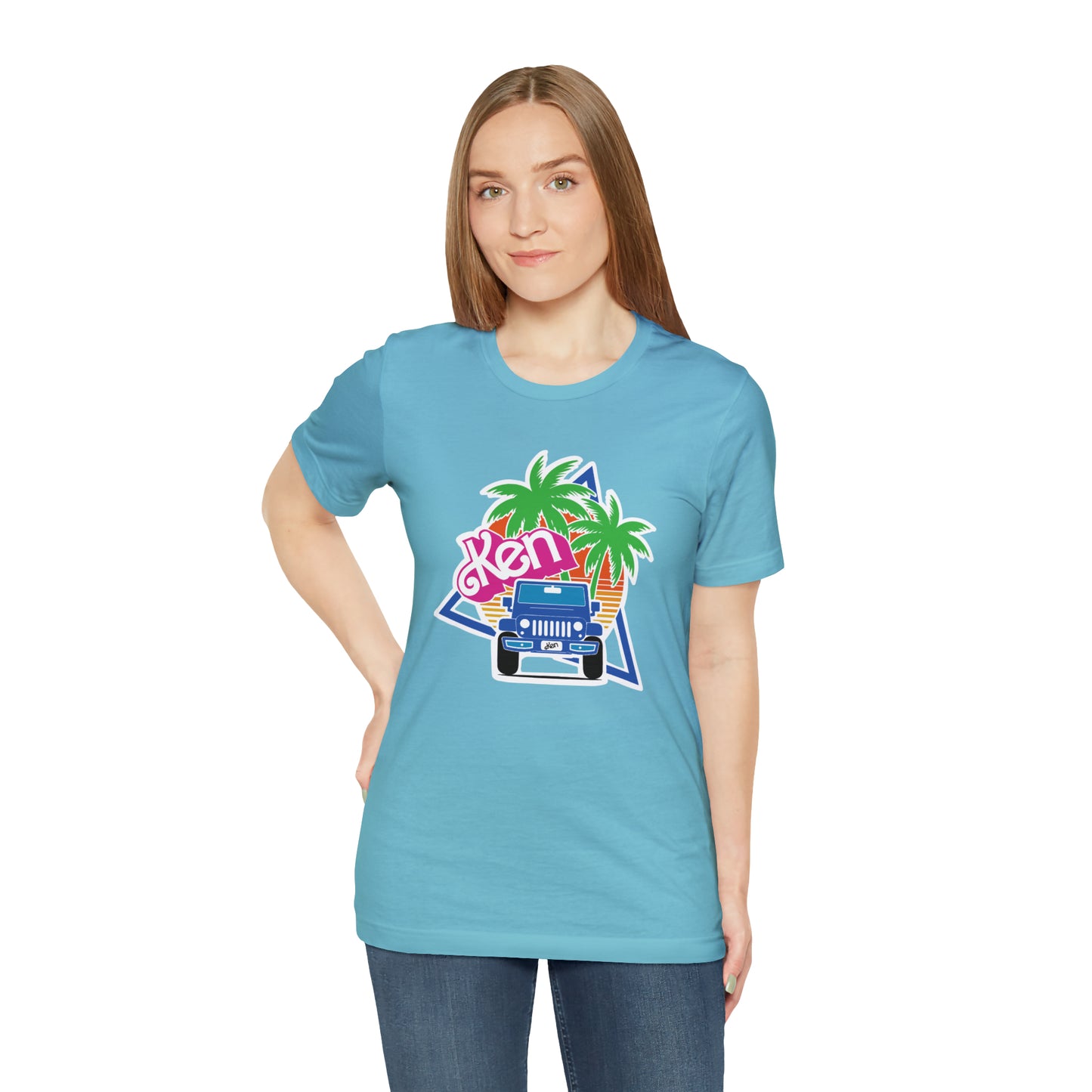 Blue Ken, Beep Beep KEN Jeep, Unisex Jersey Short Sleeve Tee
